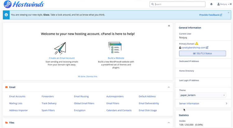 Hostwinds cPanel